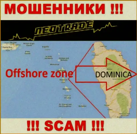 За лишение денег людей мошенникам NeoTrade ничего не будет, т.к. они пустили корни в оффшорной зоне: 8 Copthall, Roseau Valley, 00152 Commonwealth of Dominica