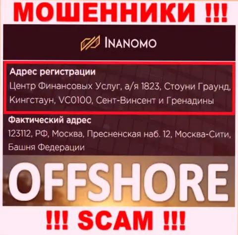 Инаномо - это незаконно действующая компания, которая зарегистрирована в оффшорной зоне по адресу: 123112, РФ, город Москва, Пресненская наб12, Москва-Сити, Башня Федерации