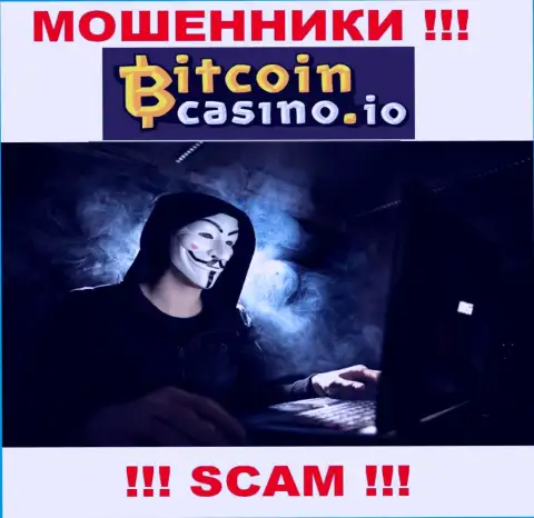 Сведений о лицах, которые управляют BitcoinCasino в internet сети найти не удалось