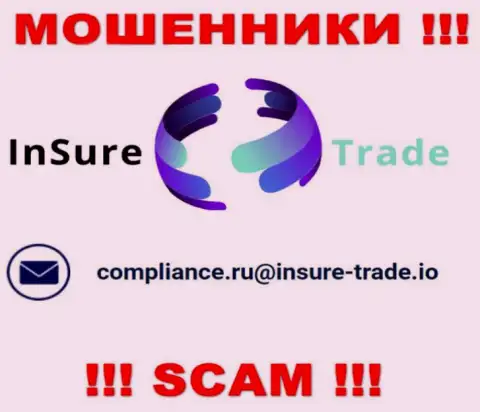 Организация Insure Trade не прячет свой адрес электронной почты и размещает его на своем веб-портале