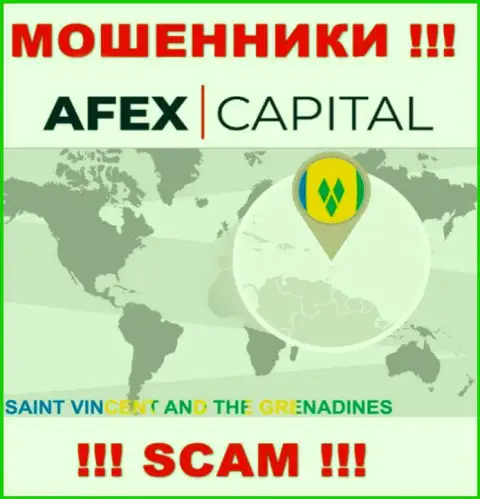 Афекс Капитал намеренно прячутся в оффшорной зоне на территории Сент-Винсент и Гренадины, мошенники