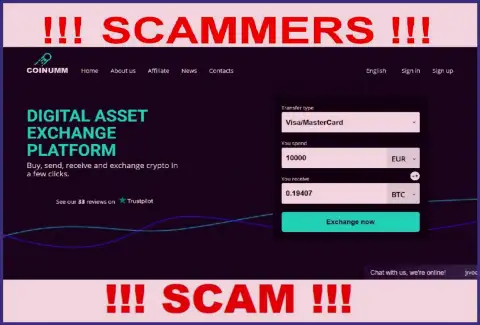 Coinumm cheaters home page