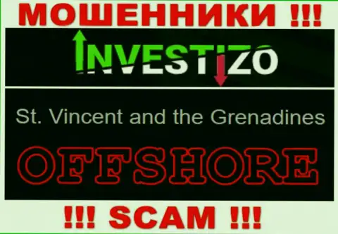 Поскольку Investizo пустили свои корни на территории St. Vincent and the Grenadines, украденные денежные активы от них не вернуть