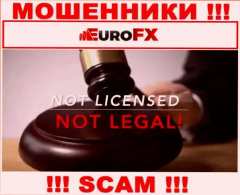 Данных о лицензии EuroFXTrade у них на официальном веб-сайте не представлено - это ОБМАН !!!