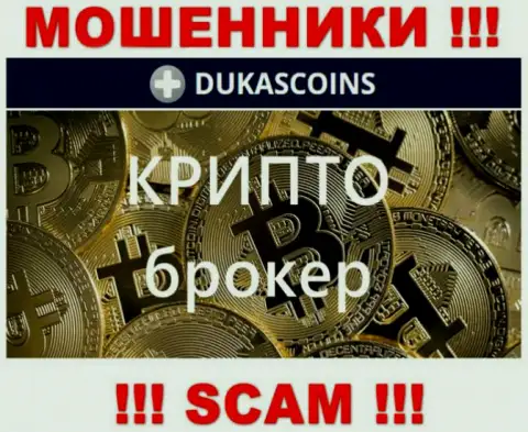 Сфера деятельности махинаторов DukasCoin - это Crypto trading, однако помните это развод !!!