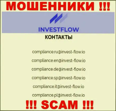 Связаться с мошенниками Invest Flow возможно по данному e-mail (информация была взята с их сайта)