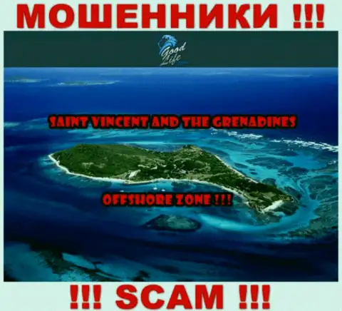 Гуд Лайф Консалтинг Лтд - internet-мошенники, имеют офшорную регистрацию на территории Saint Vincent and the Grenadines