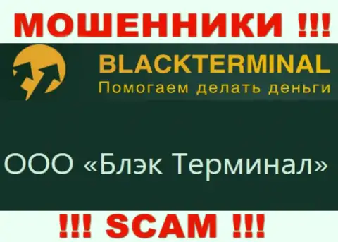На веб-ресурсе BlackTerminal Ru сообщается, что юридическое лицо конторы - ООО Блэк Терминал