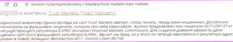 Автор комментария утверждает, что Trust Markets - это ВОРЫ !!! Сотрудничать с которыми не нужно