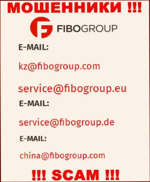 Адрес электронного ящика, который жулики FIBOGroup засветили на своем официальном портале