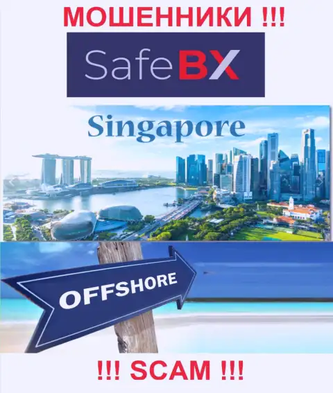 Singapore - оффшорное место регистрации мошенников Safe BX, показанное на их онлайн-ресурсе