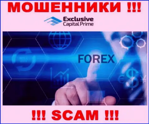 FOREX - это тип деятельности мошеннической конторы Exclusive Capital