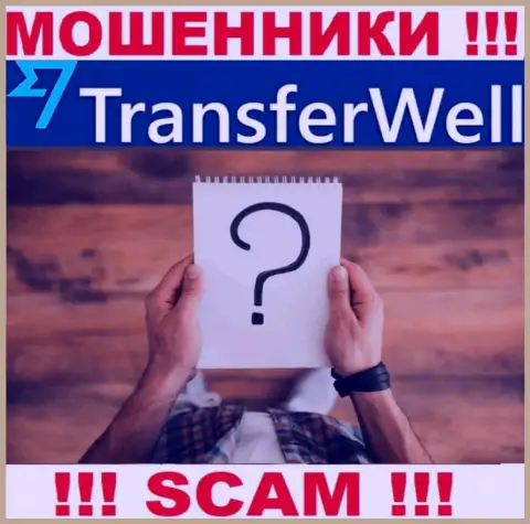 О лицах, которые управляют организацией TransferWell Net ничего не известно