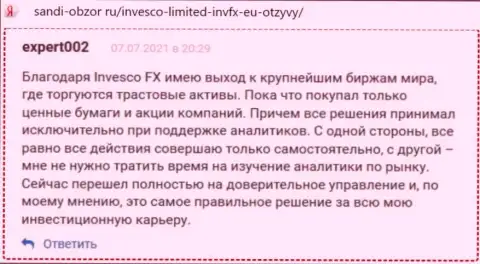 Отзывы трейдеров Инвеско Лтд относительно условий совершения сделок данной Форекс брокерской компании на интернет-сервисе Sandi Obzor Ru