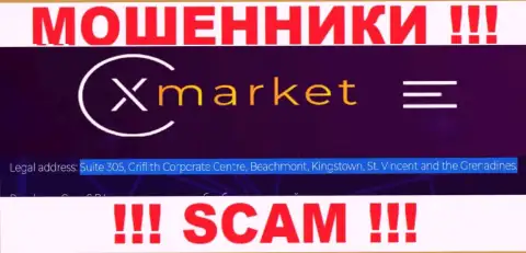 Пустили корни интернет-мошенники XMarket Vc в офшорной зоне  - St. Vincent and the Grenadines, осторожнее !!!