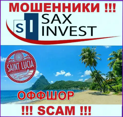 Поскольку Сакс Инвест зарегистрированы на территории Saint Lucia, отжатые вложенные денежные средства от них не вернуть