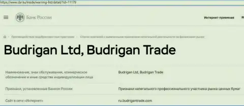 Аферисты BudriganTrade попали в черный список ЦБ РФ