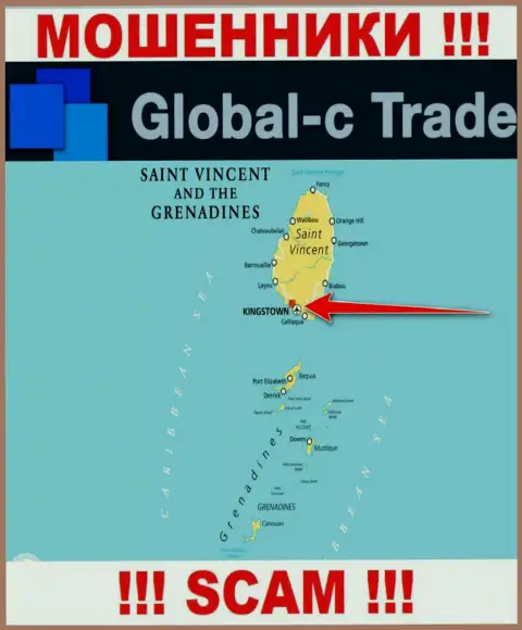 Будьте осторожны обманщики Global C Trade зарегистрированы в офшоре на территории - Kingstown, St. Vincent and the Grenadines