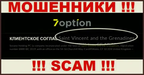 Обманщики 7Option Com базируются на территории - Сент-Винсент и Гренадины, чтоб скрыться от ответственности - ЖУЛИКИ