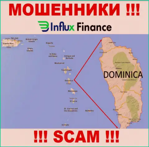 Контора InFluxFinance Pro - это интернет мошенники, отсиживаются на территории Dominica, а это оффшор