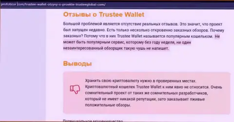 Trustee Wallet - это МОШЕННИКИ ! Отжимают деньги лохов (обзор мошеннических действий)