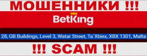 28, GB Buildings, Level 3, Watar Street, Ta`Xbiex, XBX 1301, Malta - адрес, где зарегистрирована контора BetKing One