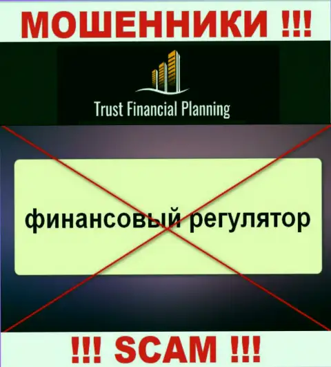 Информацию об регуляторе организации Trust-Financial-Planning Com не разыскать ни у них на сайте, ни во всемирной internet сети