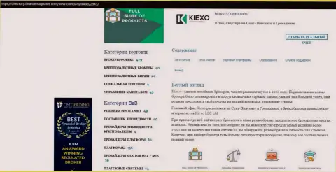Обзор об деятельности Форекс дилинговой организации Киехо Ком, расположенный на web-сайте директори финансмагнатес Ком