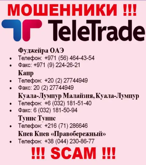 Мошенники из организации ТелеТрейд, в поисках жертв, звонят с разных номеров телефонов