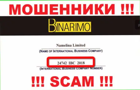 Будьте крайне осторожны ! Namelina Limited жульничают !!! Регистрационный номер данной организации - 24742 IBC 2018