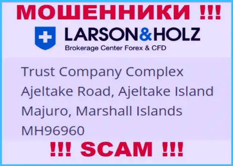 Офшорное месторасположение LarsonHolz - Trust Company Complex Ajeltake Road, Ajeltake Island Majuro, Marshall Islands МН96960, оттуда данные мошенники и прокручивают свои грязные делишки
