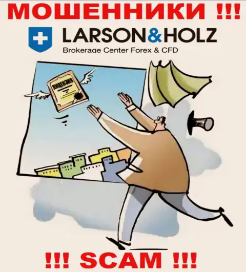 Larson Holz Ltd - это ненадежная организация, поскольку не имеет лицензии