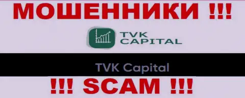 TVK Capital это юридическое лицо internet-аферистов ТВК Капитал