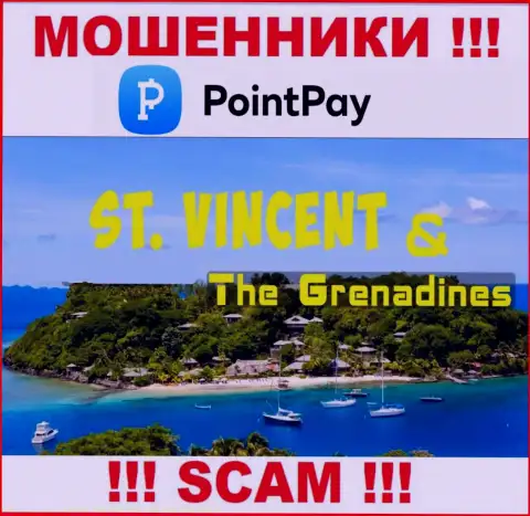 PointPay указали на сайте свое место регистрации - на территории Кингстаун, Сент-Винсент и Гренадины