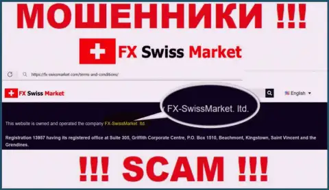Данные об юридическом лице интернет-ворюг FX Swiss Market