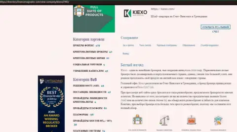Обзор условий дилинговой компании Kiexo Com размещен в публикации и на сайте директори финансмагнатес Ком