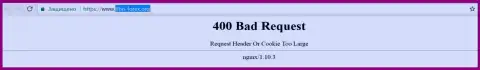 Официальный web-сайт дилингового центра Фибо-Форекс несколько дней заблокирован и показывает - 400 Bad Request