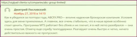 Информация о Forex компании АБЦФХ Про на онлайн-ресурсе vzglyad-clienta ru