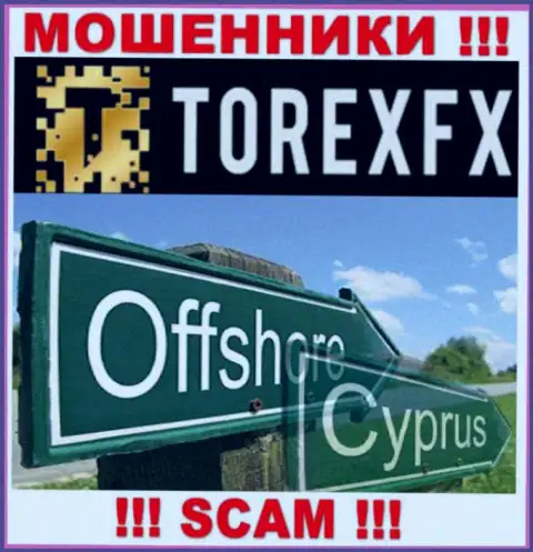 Юридическое место базирования Торекс ФХ на территории - Кипр